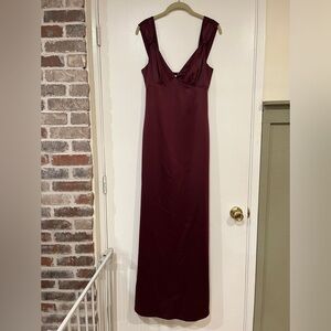 After six Bordeaux bridesmaid dress